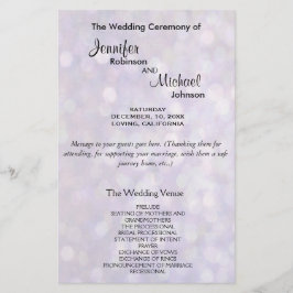 Weddenprogramma | Elegant Bokeh Lights