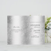 Weddenprogramma Elegant Silver Sparkles (Staand voorkant)