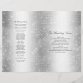 Weddenprogramma Elegant Silver Sparkles (Achterkant)