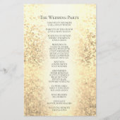 Weddenprogramma | Glam Gold Glitter-kijk (Achterkant)