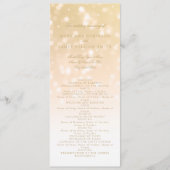 Weddenprogramma Gold Bokeh Sparkle Lights Programma (Voorkant)