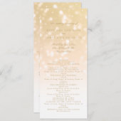 Weddenprogramma Gold Bokeh Sparkle Lights Programma (Voorkant / Achterkant)