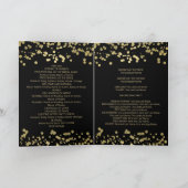 Weddenprogramma Gold Foil Confetti Programma (Binnen)