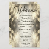 Weddenprogramma | Gold Leaf-look (Voorkant / Achterkant)