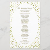 Weddenprogramma | GoudConfetti (Achterkant)