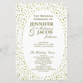 Weddenprogramma | GoudConfetti (Voorkant / Achterkant)