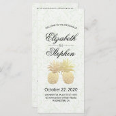 Weddenprogramma gouden anananappel programma (Voorkant / Achterkant)