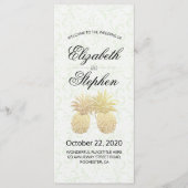 Weddenprogramma gouden anananappel programma (Voorkant)