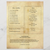 Weddenprogramma  krant Style Flyer (Achterkant)