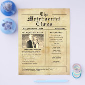 Weddenprogramma  krant Style Flyer (Enkel)