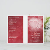 Weddenprogramma Modern Hearts Red (Staand voorkant)