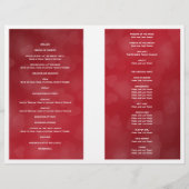 Weddenprogramma Modern Hearts Red (Achterkant)