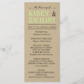 Weddenprogramma Programma (Voorkant)