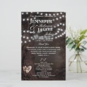 Weddenprogramma | Rustic Country Wedding (Staand voorkant)