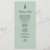 Weddenprogramma, Rustic Pine Tree - Groen Programma (Achterkant)
