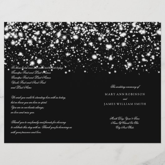 Weddenprogramma Silver Midnight Glam (Voorkant)