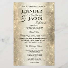 Weddenprogramma | Soft Gold Glitter-look