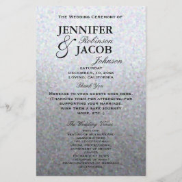 Weddenprogramma | Soft Silver Glitter-look