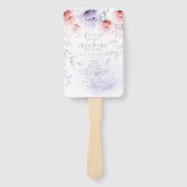 Weddenprogramma | Trendy Coral Aquarelle Peonies Handwaaier (Voorkant)