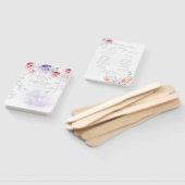 Weddenprogramma | Trendy Coral Aquarelle Peonies Handwaaier (Niet-gemonteerd)