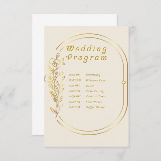 Weddenprogramma's (Voorkant / Achterkant)