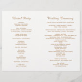 Weddenprogramma's met Waterverf bloemen (Achterkant)