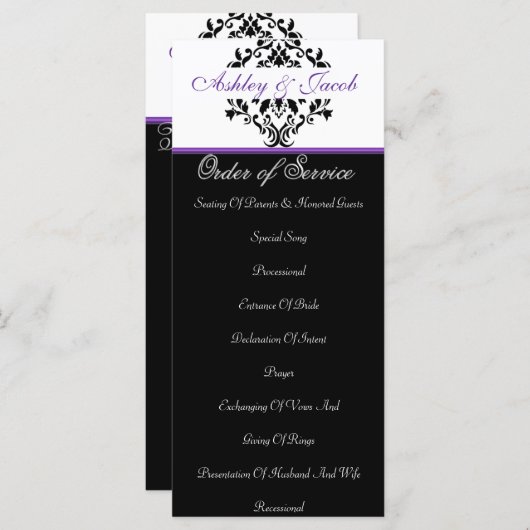 Weddenprogramma's Programma (Voorkant / Achterkant)