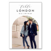 Weddenreisbestemming Foto en naam Kaart (Achterkant)