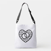 Weddenrennen in een hart crossbody tas (Achterkant)