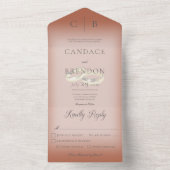 Weddenrennen Modern Clay Rust Dinner All In One Uitnodiging (Binnen)