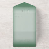 Weddenrennen Modern Emerald Green QR-code All In One Uitnodiging (Buitenkant)