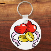 Weddenrennen onder hart sleutelhanger (Voorkant)