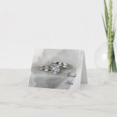 Weddenrennen op grijs Dank je Bedankkaart (Voorkant)