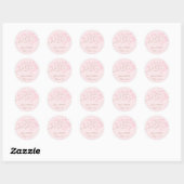 Weddenroze op roze Cherry Blossom Ronde Sticker (Vel)