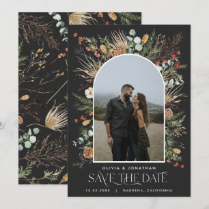 Weddenschap 1 foto waterverf botanische flora save the date