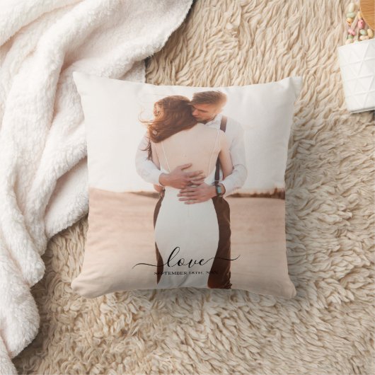 Weddenschap 2 Photo Memory Love Script Kussen (Deken)