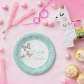 Weddenschap 3 inktvlinders blauwgroen witboek bord (Feest)