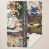 Weddenschap 6 Square Photo Collage Sherpa Deken (Voorkant)