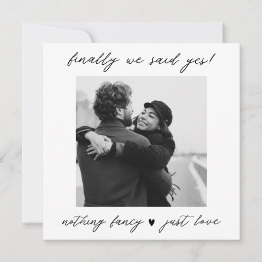 Weddenschap Aankondiging "Niets fancy gewoon liefd (Voorkant)