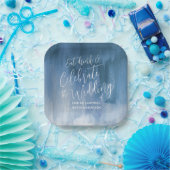 Weddenschap abstract blauw grijs bord (Feest)