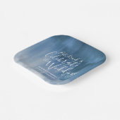 Weddenschap abstract blauw grijs bord (Gebogen)