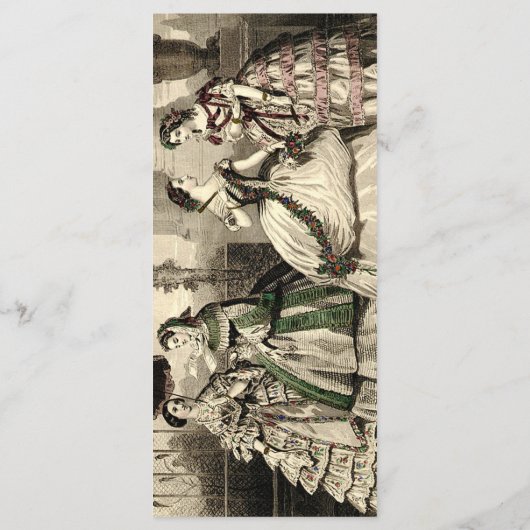 Weddenschap  Antiek bride Menu (Achterkant)