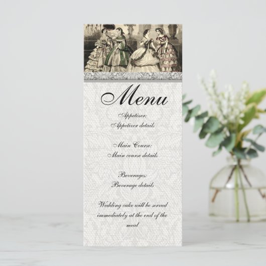 Weddenschap  Antiek bride Menu (Staand voorkant)