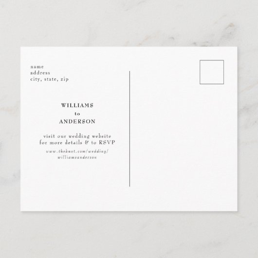 Weddenschap B/W Sla de datum op Briefkaart (Achterkant)