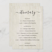 Weddenschap/Bachelorette Party/Birthday Itinerary Programma (Voorkant / Achterkant)