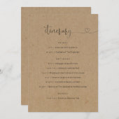 Weddenschap/Bachelorette Party/Birthday Itinerary Programma (Voorkant / Achterkant)