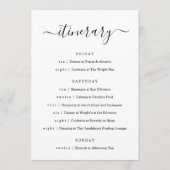 Weddenschap/Bachelorette Party/Birthday Itinerary Programma (Voorkant)