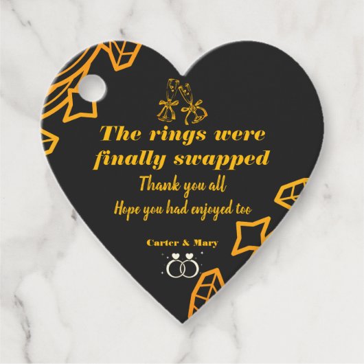 Weddenschap Bedankt Bedankjes Labels (Voorkant)