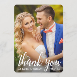 Weddenschap Bedankt Bride en Groom Foto R Card