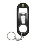 Weddenschap Bedankt Bridesman Sleutelhanger Bottle Mini Flessenopener (Voorkant)